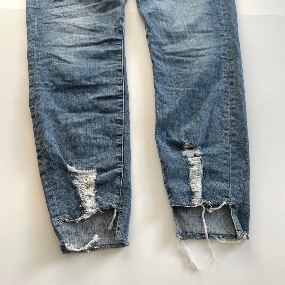 GOOD AMERICAN Good Legs stepped-hem skinny high-rise jeans plus size 24